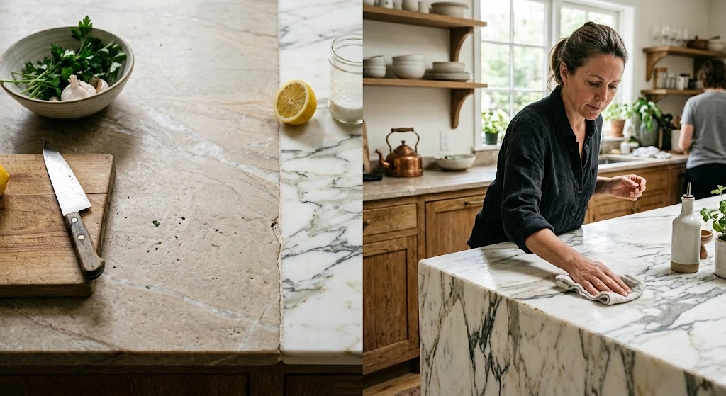 Quartzite Vs Calacatta Marble Countertops - Comprehensive Visual Preview